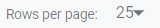 10. Rows per page