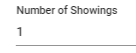 17. Number of showings