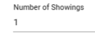 18. Number of showings