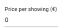 19. Price per showing