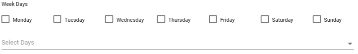 7. Select Week Days